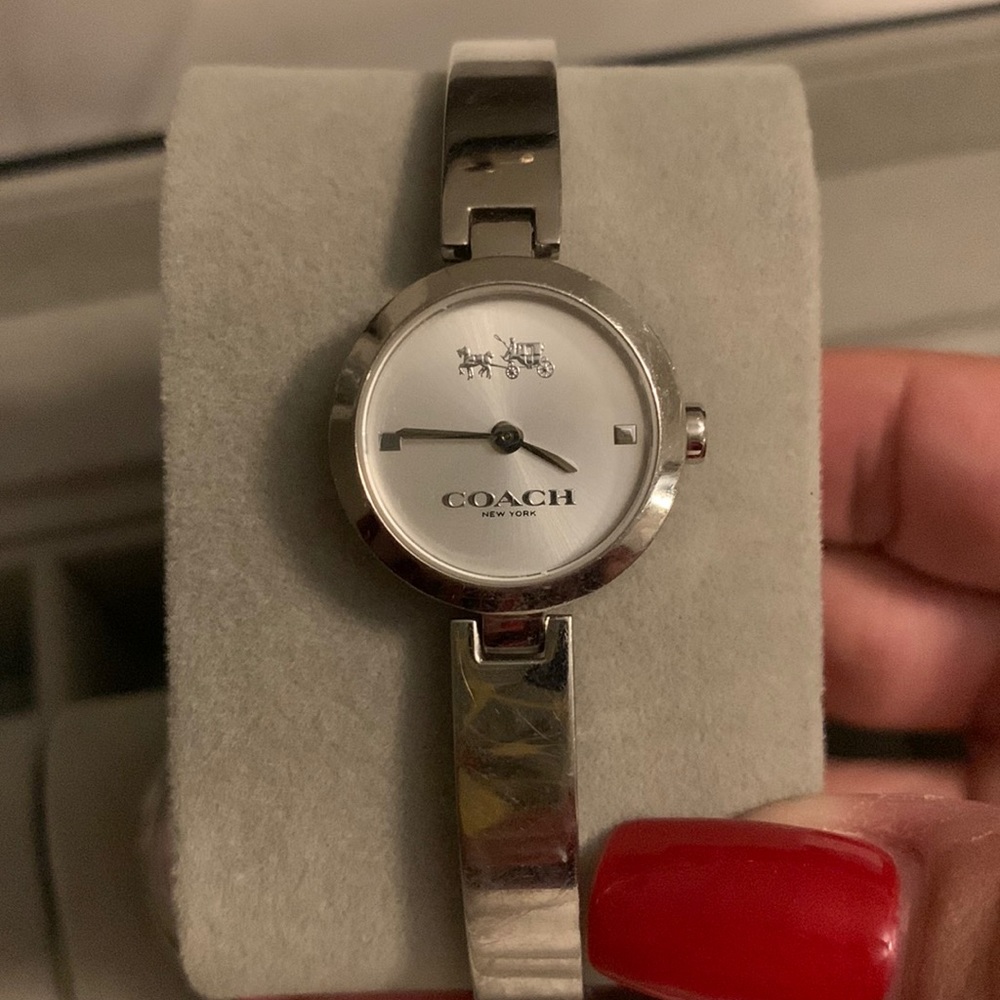 Coach bracelet watch silver excellent condition